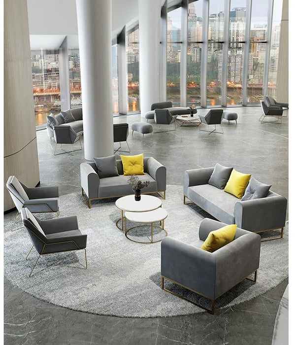 Office reception sofa beauty salon simple modern tea table combination leisure rest area clothing store sales reception