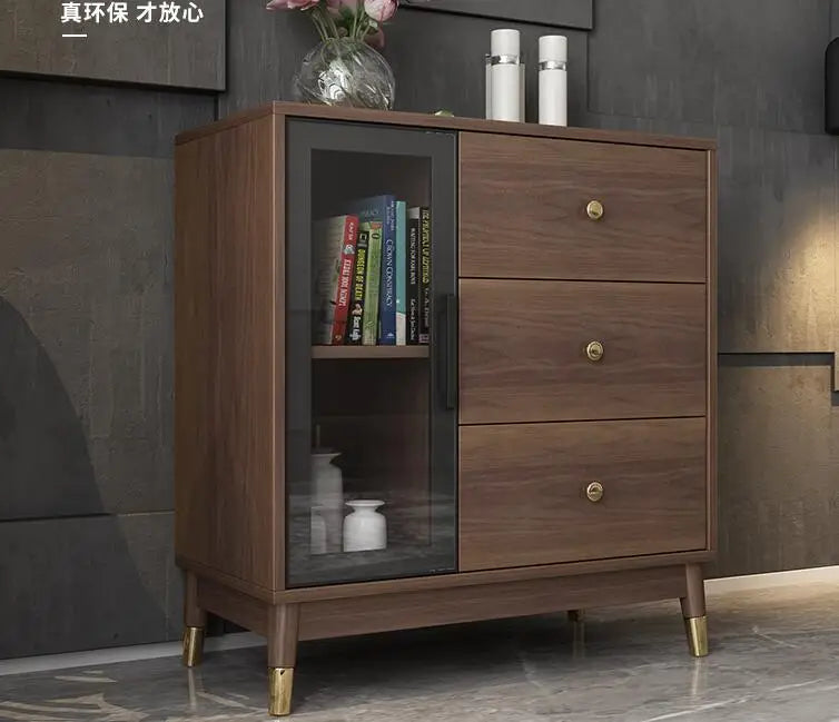 Light luxury chest of drawers storage cabinet Nordic simple living room multi-functional sofa side cabinet storage cabinet