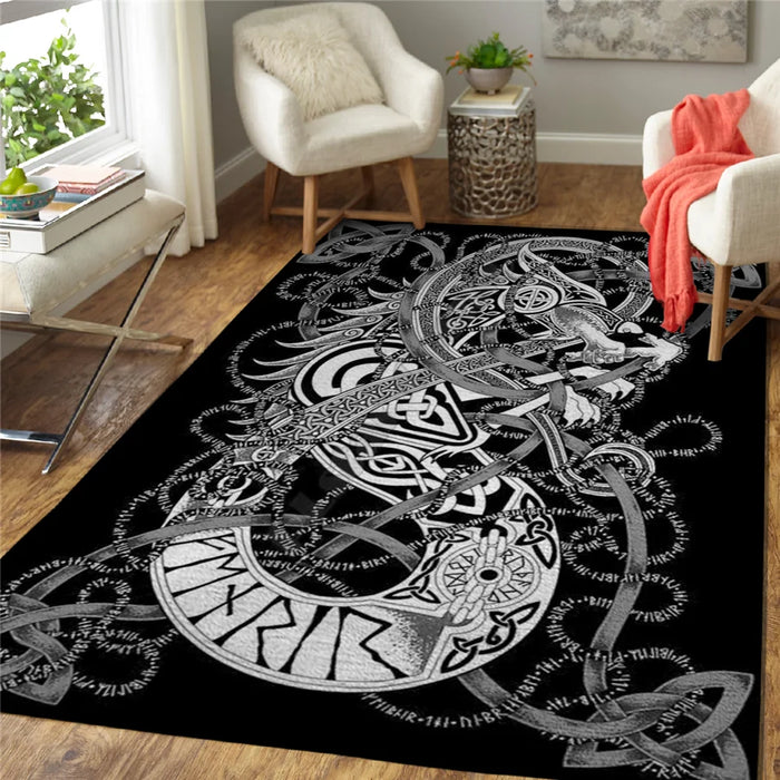 Viking hammer Area Rug 3D All Over Printed Non-slip Mat Dining Room Living Room Soft Bedroom Carpet 02
