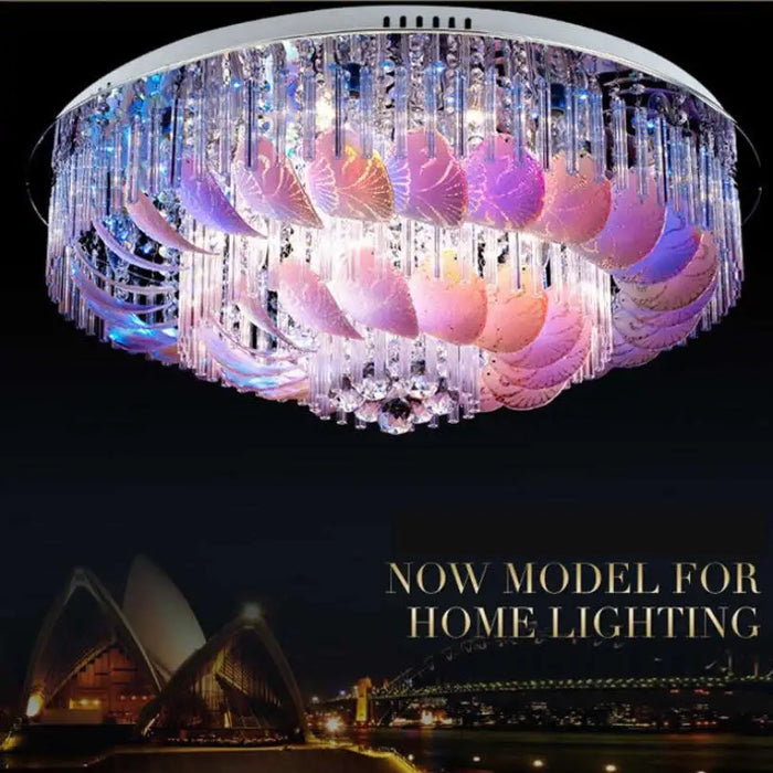 Ceiling Chandeliers For Living Room Bedroom Children's Room Lamp Remote Control RGB Modern Crystal Led Chandelier Romantic