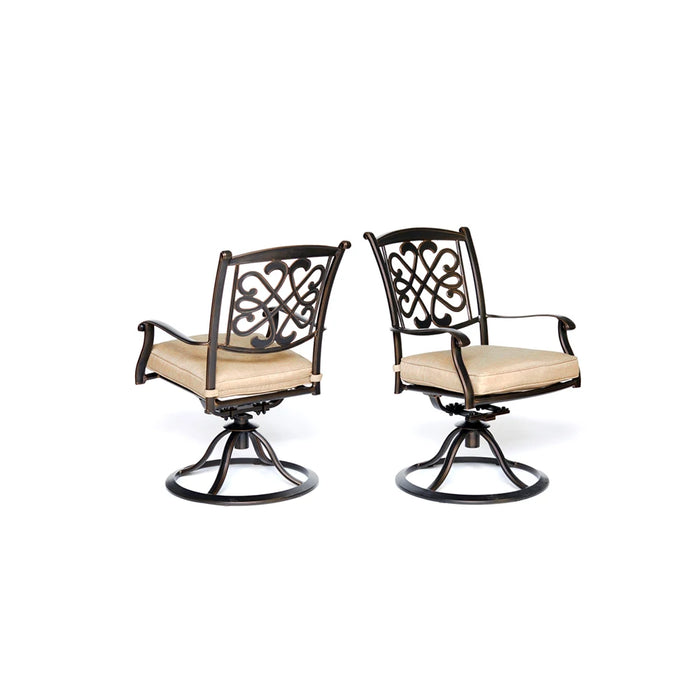 US Warehouse Swivel chair 2 sets - Champagne gold Outdoor Furniture Set
