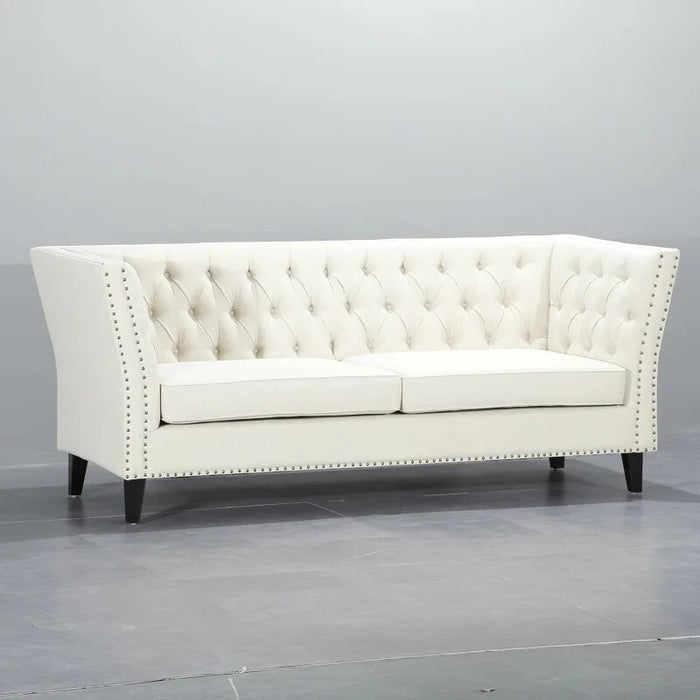 U-BEST High quality three seats leisure fabric sofas european style interior sofa hotel 3 seats velvet Chesterfield sofa sets