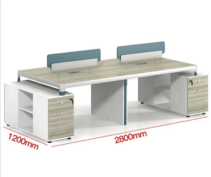 Modern minimalist office furniture staff desk and chair combination computer screen work staff table
