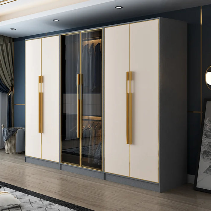 Modern minimalist combination home wardrobe light luxury bedroom cabinet cloakroom wardrobe