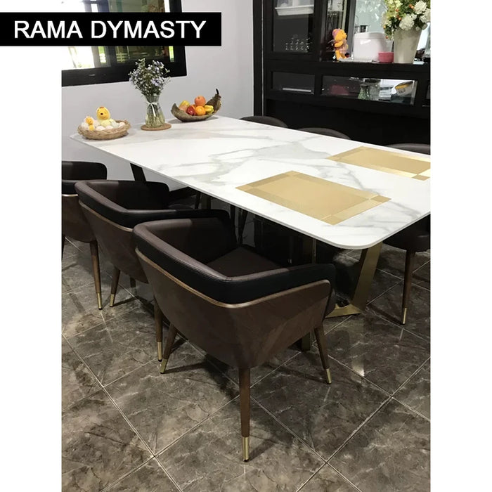Modern Leisure Dining Chairs Simple Creative Ins Home Furniture Nordic Restaurant Solid Wood Chair Leather Art Backrest Stool
