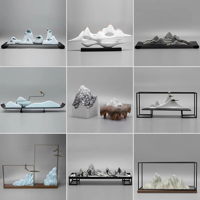 Modern new Chinese style rockery decoration Zhaocai porch office home crafts model room interior soft decoration