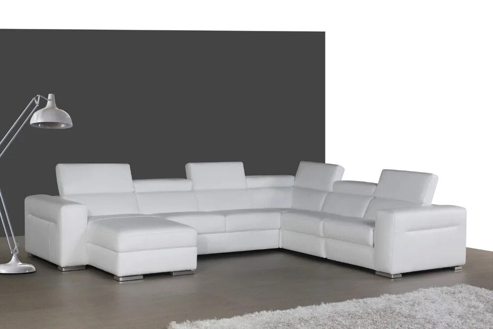 Genuine Leather Sofa Set Electric Reclining Seats Power Recliner Living Room Sofas Home Furniture Couch with Functional Headrest