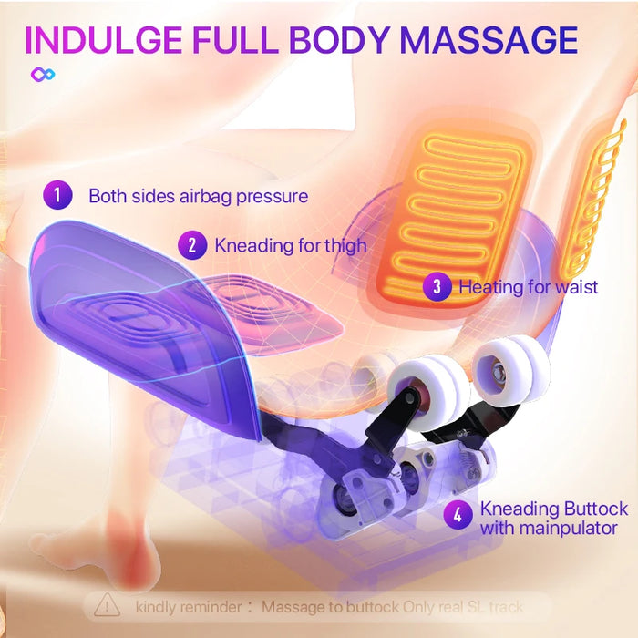 Jare R7 Luxury Zero-Gravity Intelligent Full-body Electric Massage Chair Bluetooth music Headrest U-shaped Pillow + LCD Touch