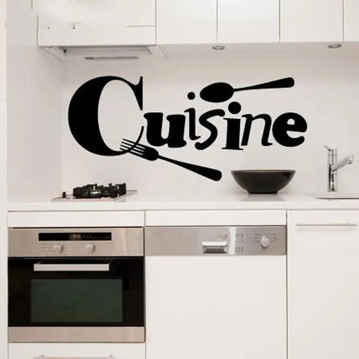 Cuisine Stickers French Wall Stickers Home Decor Wall Decals for Kitchen Decoration Decal Sticker Wall Poster Home Decoration