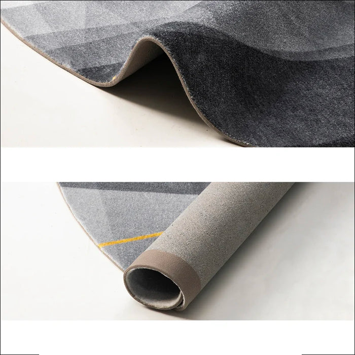 Nordic Grey Living Room Round Carpet Compute Chair Table Floor Mat Home Round Thick Rug for Bedroom Modern Luxury Cloakroom Rug