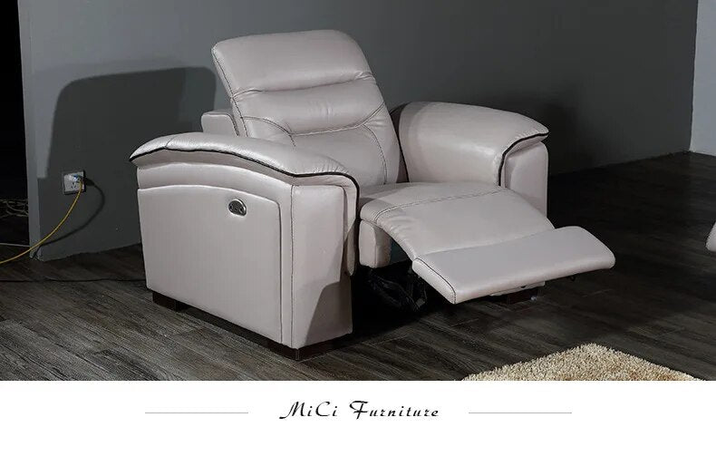 living room Sofa set диван мебель кровать muebles de sala armchair + L recliner genuine leather sofa cama puff asiento sala fut