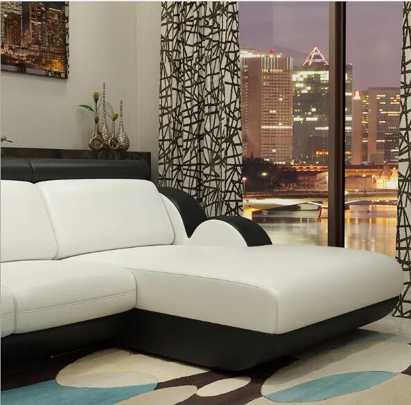 Living Room Sofa set corner sofa L real genuine cow leather sectional sofas minimalist modern muebles de sala moveis para casa