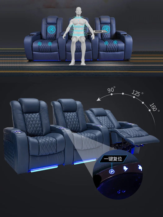 electric recliner relax massage chair theater living room Sofa functional genuine leather couch Nordic Cinema modern диван мебел
