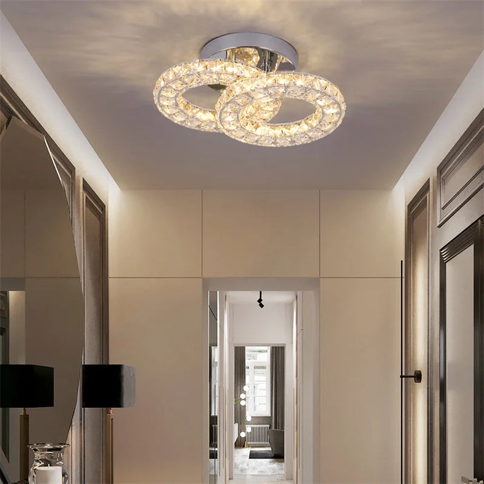 K9 Crystal Led Room Lights For Bedroom Ceiling Lamp Surface Mounted Modern Chandelier Lighting For Dining Room Home Decro Aisle