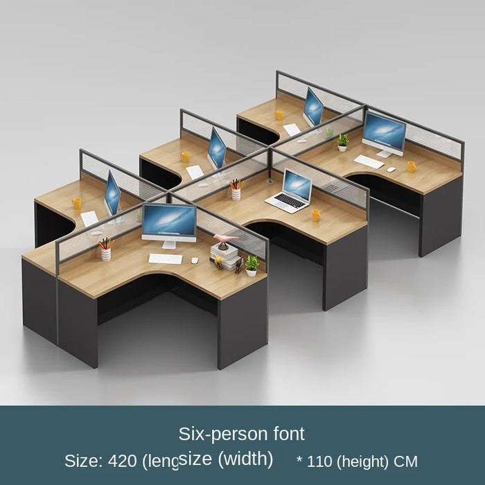 Desk simple modern screen office card staff desk chair combination office furniture