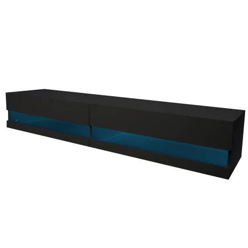 TV Stand  LED TV Cabinet 180 Wall Mounted Floating 80" TV Stand with 20 Color LEDs White