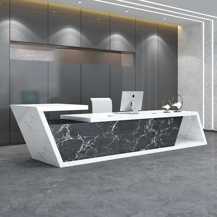 Lacquer front desk reception counter imitation marble hotel bar beauty salon cashier office hall