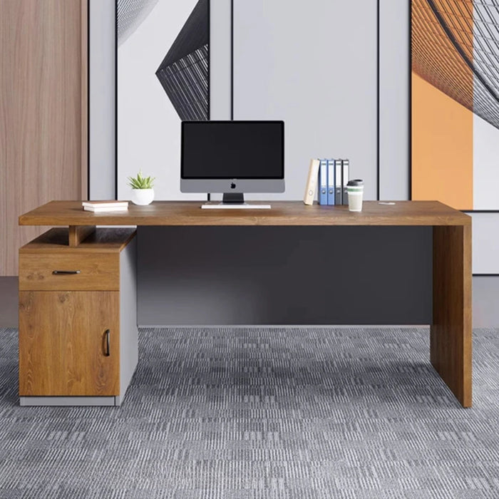 Modern Wooden Office Desk Executive Workstation Aesthetic Luxury Standing Office Desk Computer Boss Escritorios Furniture SR50OD