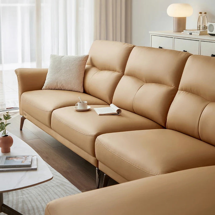 Leather Simple Living Room Sofa Designer Unusual Waterproof Floor Living Room Sofa Straight Corner Poltrona Soggiorno Furniture