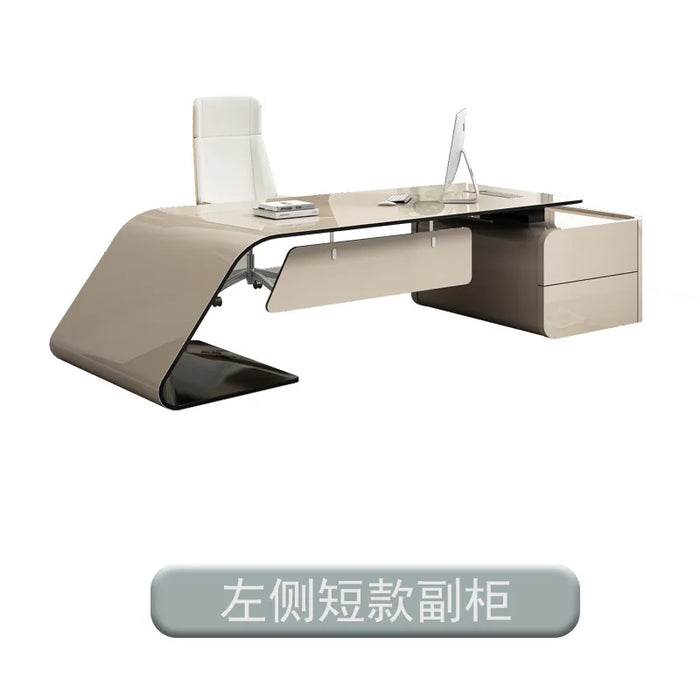 Executive Converter Office Desks Computer Study Drawers Desktops Writing Storage Executive Shelf Mesa De Escritorio Furniture