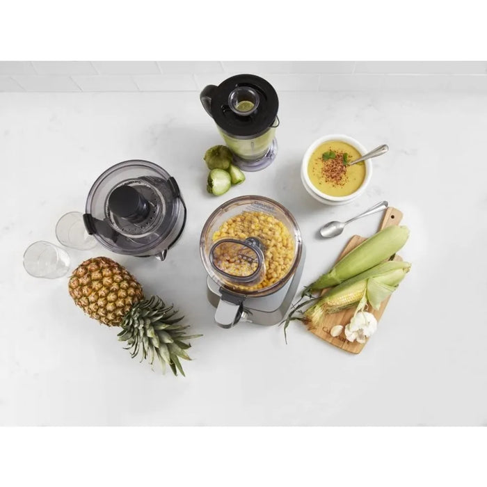 Kitchen Central 3-in-1 Food Processor Juicer Gun Metal Blenders for Kitchen Blender Mixer Machine Appliances Home