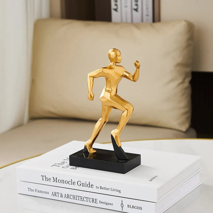Modern Abstract Runner Ornaments Gold Figurines Office Accessories Living Room Decoration Decorative Figurines Desk Decoration