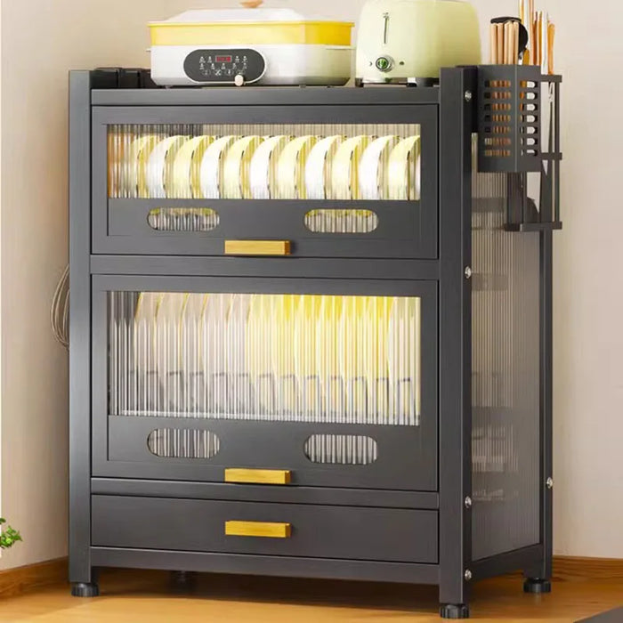 Black Modern Sideboards Luxury Kitchen Buffet Laden Space Saving Sideboards Drawers Accessories Cajonera Kitchen Furniture