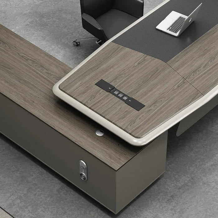 Computer Office Desk Organizer Corner Table L Shaped Monitor Drawers Console Desk Table Executive Bureau Meuble Office Supplies