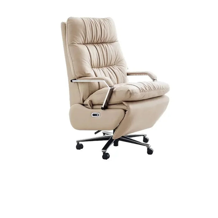 Back Rest Leather Office Chair Design Armrest Modern Roller Executive Chair Luxurious Wheels Ergonomic Silla Oficina Decoration