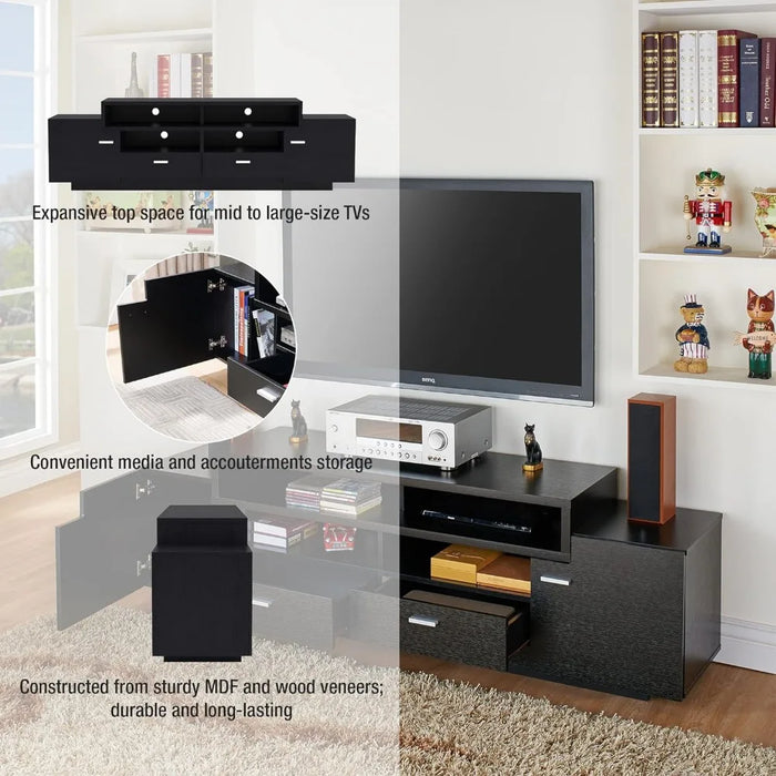 72-inch Storage TV Cabinet With 2 Drawers Home Furniture for Modern Television Tv Stand Living Room Furniture Stands Cradle Wall