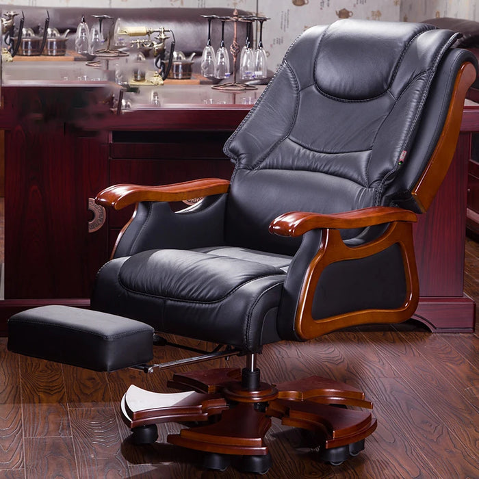 Swivel Study Ergonomic Chair Rocking Leather Design Accent Ergonomic Chair Floor Executive Cadeiras Office Furniture LSL25XP