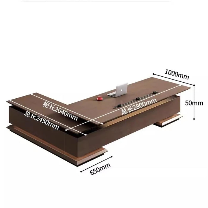 Executive Drawers Modern Desk Corner Computer Luxury Meeting Office Desk Workbench L Shape Mesas De Escritorio Luxury Furniture