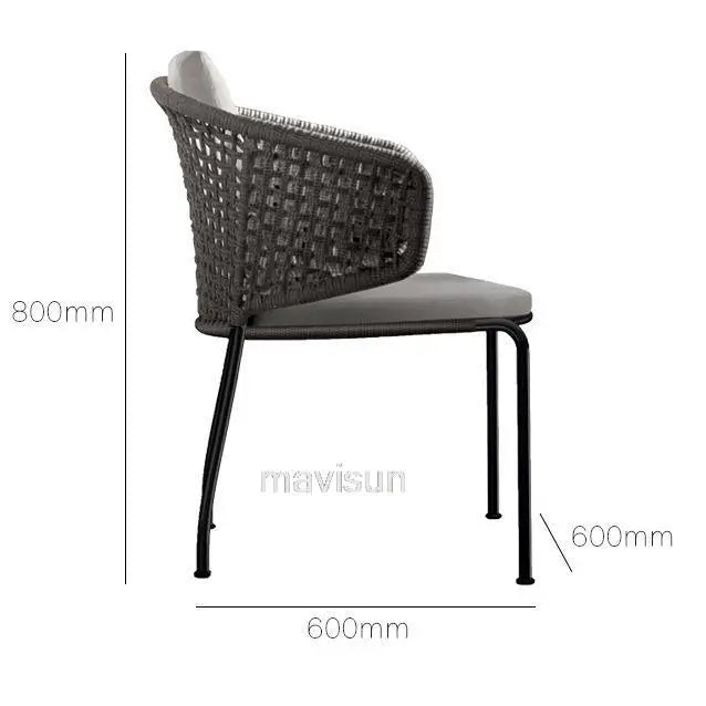 Nordic Balcon Light Luxury Outdoor Minimalist Rattan Table And Chair For Single People Lounge Juegos De Comedor Dining Room Sets