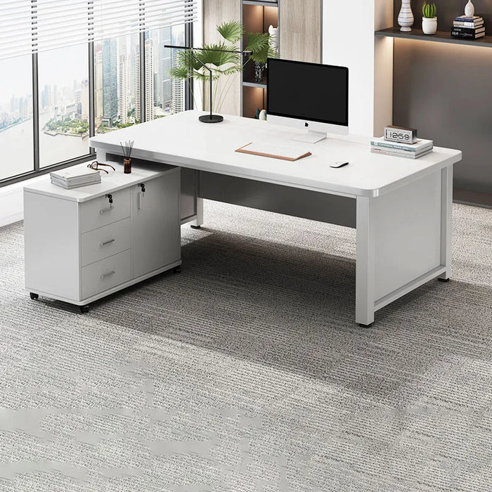 High Quality Executive Office Desk Long Floor Minimalist Unique White Computer Desks Boss Luxury Bureau Meuble Modern Furniture