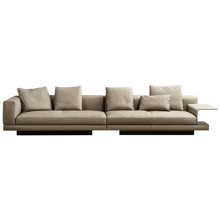 Italienisch-Stil Licht Luxus Leder Sofa/Große Wohnung Wohnzimmer Designer Gerade Reihe Drei-Sitz Kombination Sofa