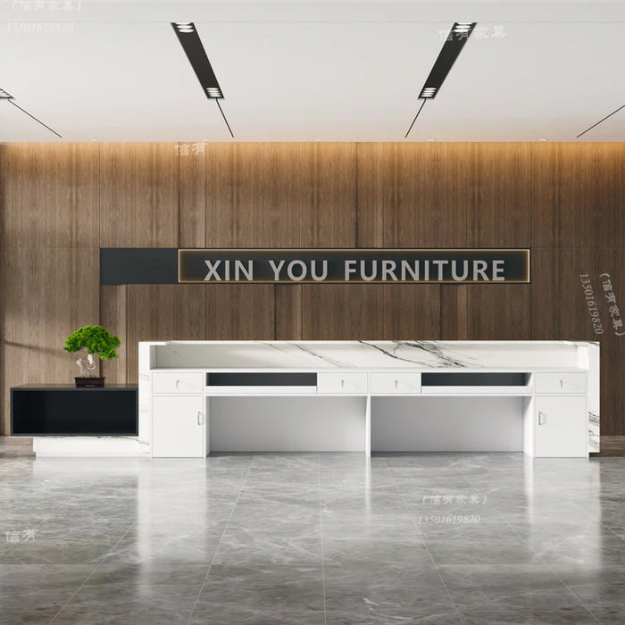 Clinic Modern Reception Desks Table Office Checkout Advisory Hotel Reception Desks Commercial Mesa Escritorio Modern Furniture