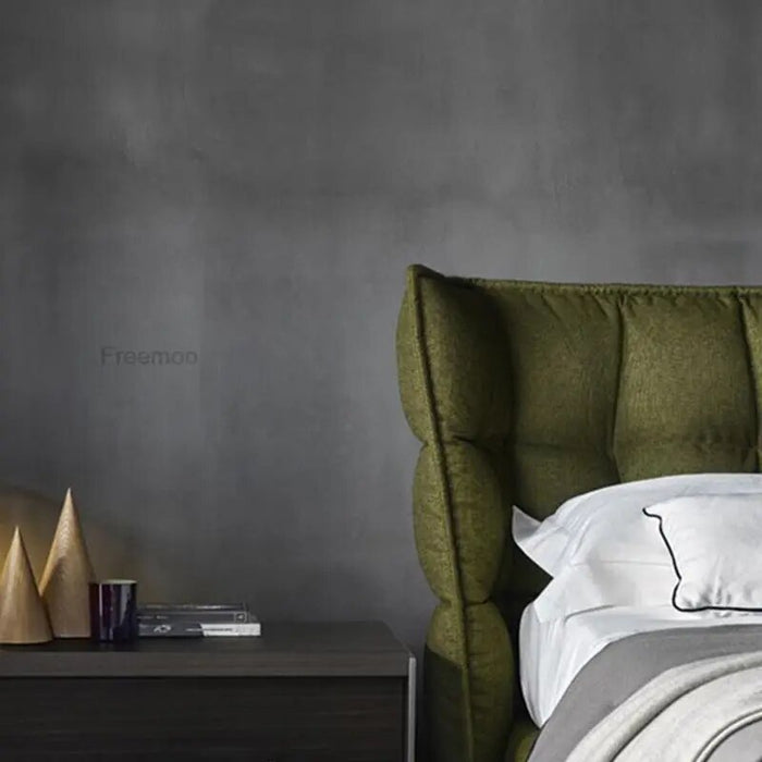 Modern Minimalist Leather Italian Double Bed Master Bedroom Fashionable Comfortable Bed Sets for Bedroom