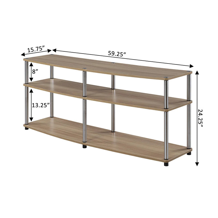 Convenience Concepts Designs2Go 3 Tier 65 inch TV Stand, Black tv cabinet living room furniture  tv tables for living room