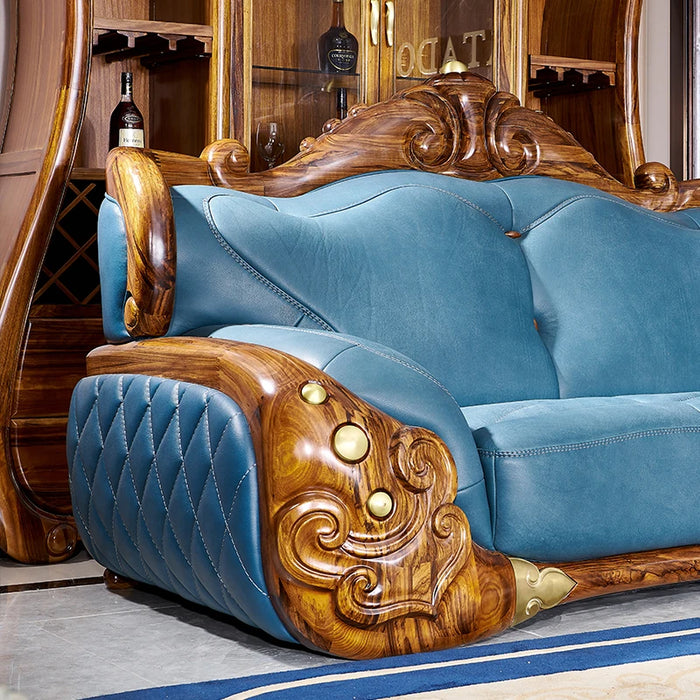 European Style Sofa Relaxing Hand Carved Stretch High Back Sofa Recliner Designer Muebles Para Salas Modernos Home Furniture
