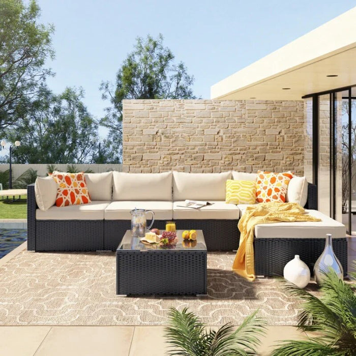 Corner Sofa Thick Removable Cushions Rattan Wicker Lazy Luxury Couch Soutdoor Garden Sectional Meubles De Chambre Furniture Set