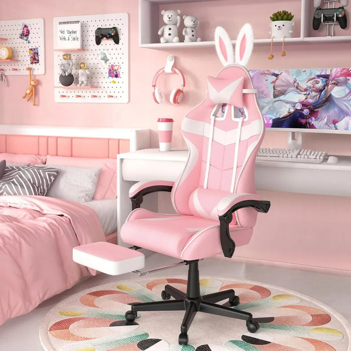 Gamer Desk Chair Sister Lovely Bunny Computer Gamer Chair (Pink)freight Free Gaming Chairs Armchair Gamming Game Games