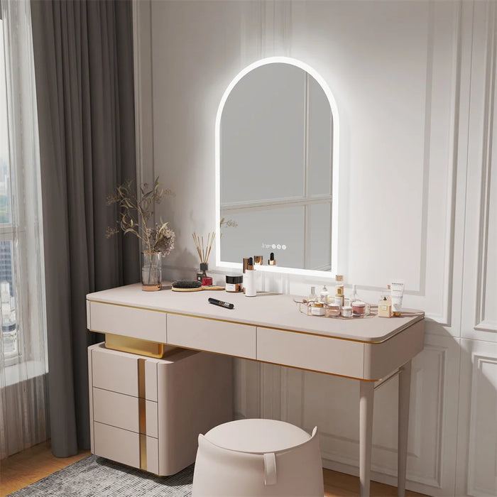 LUVODI Illuminate Backlit Light Bathroom Vanity Mirror with Time and Temperature Display