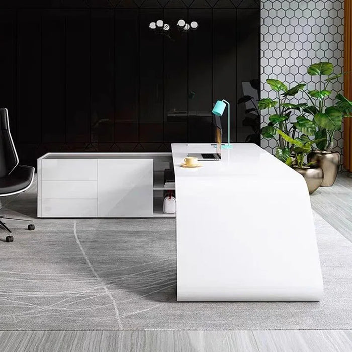 Drawers Organizers Office Desk Standing Reception Luxury European Computer Desks Executive L Shaped Mesa Escritorio Furniture