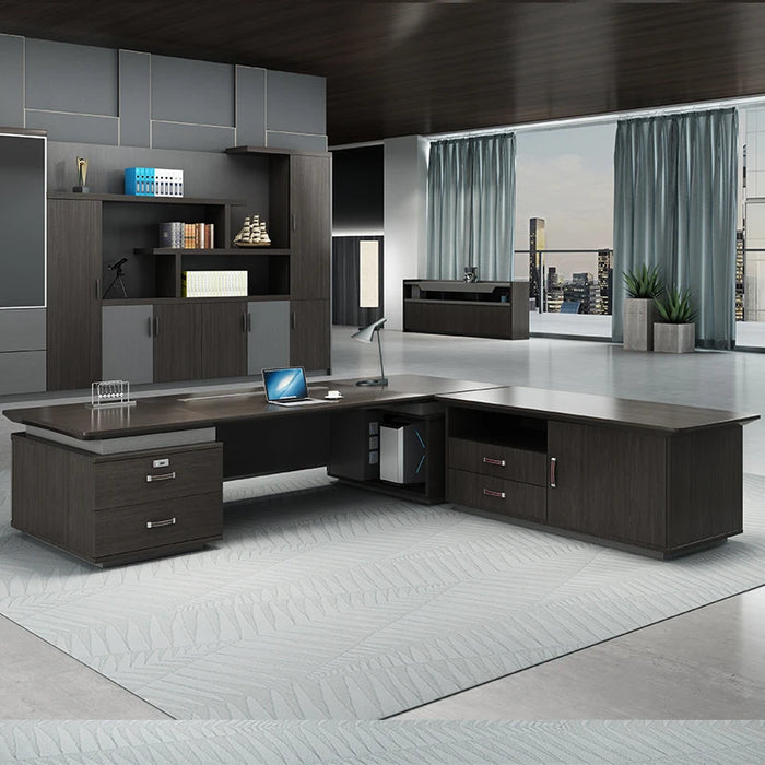 L Shaped Drawers Office Desk Executive Luxury European Reception Computer Desks Standing Organizers Mesa Escritorio Furniture