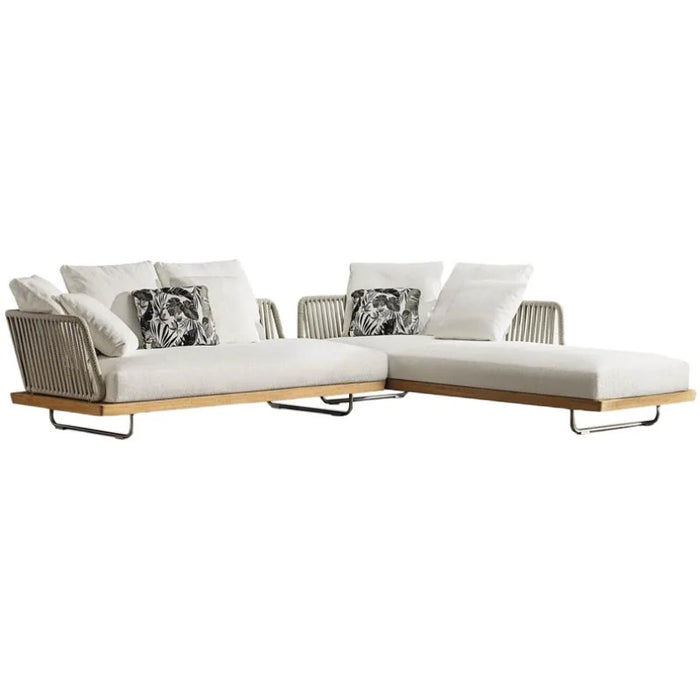 Customized outdoor sofa combination courtyard garden leisure solid wood furniture sunshine room balcony rattan lounge chair