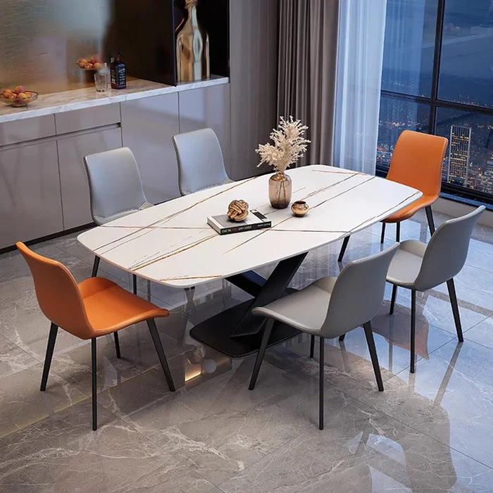 Black Waterproof Dining Table Outdoor Restaurant Entryway Dining Table Hotel Lobby Luxury Muebles De Cocina Auxiliary Furniture