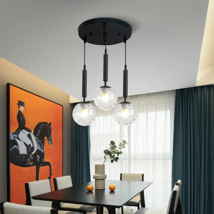 Nordic Modern Bedroom Bedside Creative Glass Restaurant Chandelier Bar Counter Clothing Store Milk Tea Shop Small Chandelier