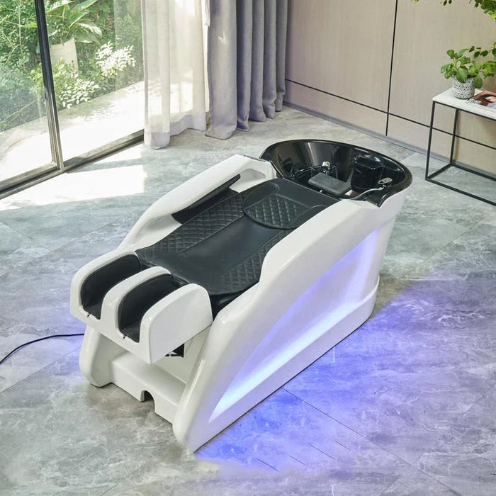 Massage Stylist Shampo Chair Luxury Shower Head Lighting Spa Lounge Bed Portable Therapy Shampouineuse Salon Furniture MQ50XF