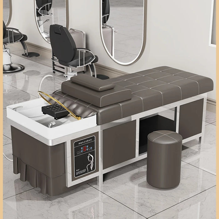 Fumigating Shampoo Chair Simple Beauty Sink Head Spa Equipment Shampoo Chair Hairdressing Cadeira Barber Shop Furniture ZT50SC