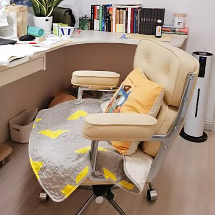 Glides Wheels Office Chair White Armrest Pads Mobile Home Office Chairs Back Cushion Silla Escritorio Garden Furniture Sets